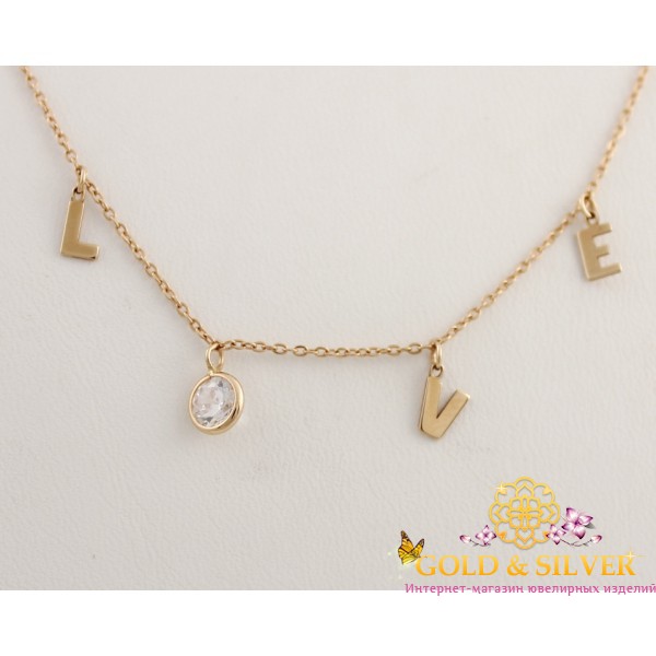 Золоте кольє "Love" 890423 , Gold & Silver Gold & Silver, Украина